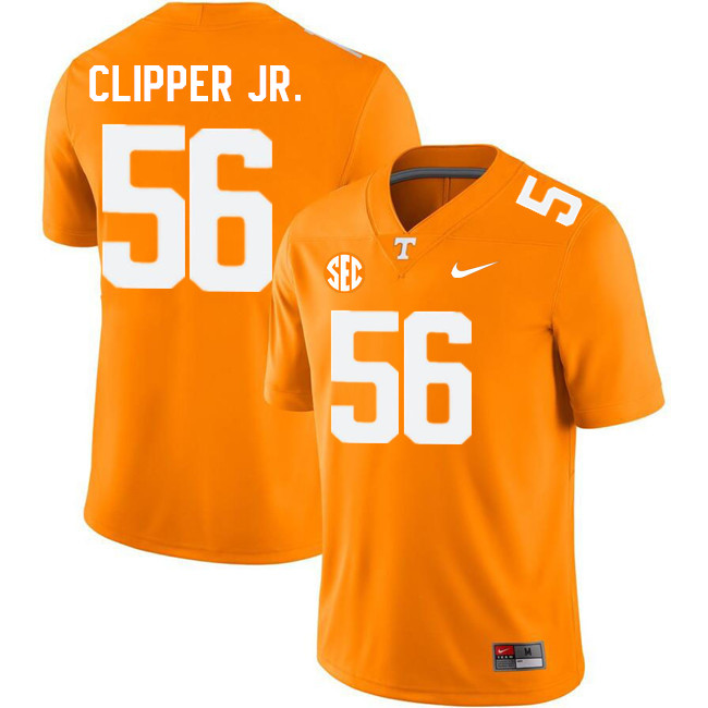 Men #56 Mo Clipper Jr. Tennessee Volunteers College Football Jerseys Stitched Sale-Orange